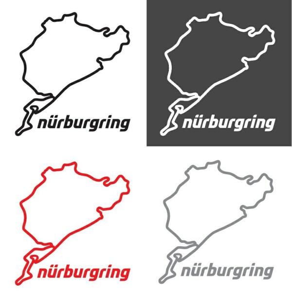 ニュルブルクリンク ステッカー ステッカー 8cm モータースポーツ 雑貨 Nurburgring