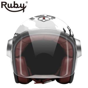 ジェット ルビー モンソー（ベルベデーレ） バイク ヘルメット Ruby