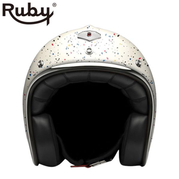 ジェット ルビー コスモス ホワイト（パヴィヨン） バイク ヘルメット Ruby