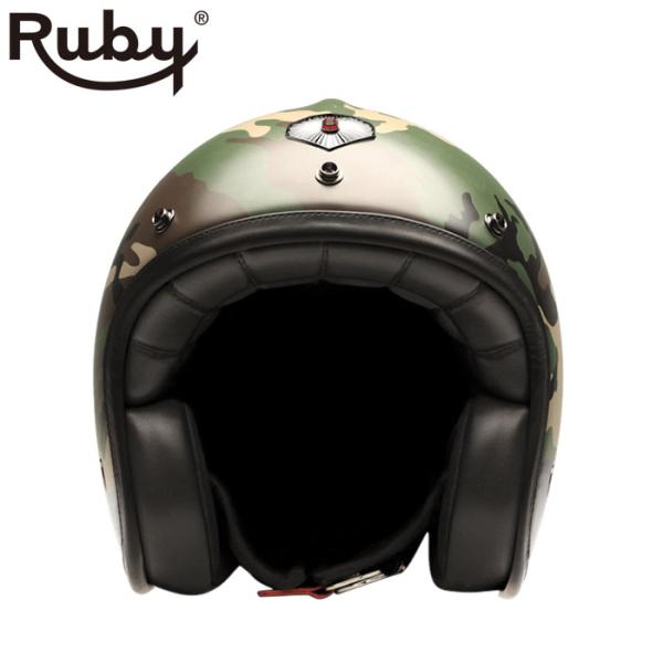 ジェット ルビー カモフラージュ グリーン（パヴィヨン） バイク ヘルメット Ruby