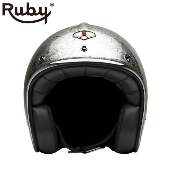 ジェット ルビー パシフィック シルバー（パヴィヨン） バイク ヘルメット Ruby