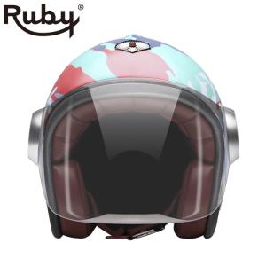 ジェット ルビー レオパード（パヴィヨン） バイク ヘルメット Ruby