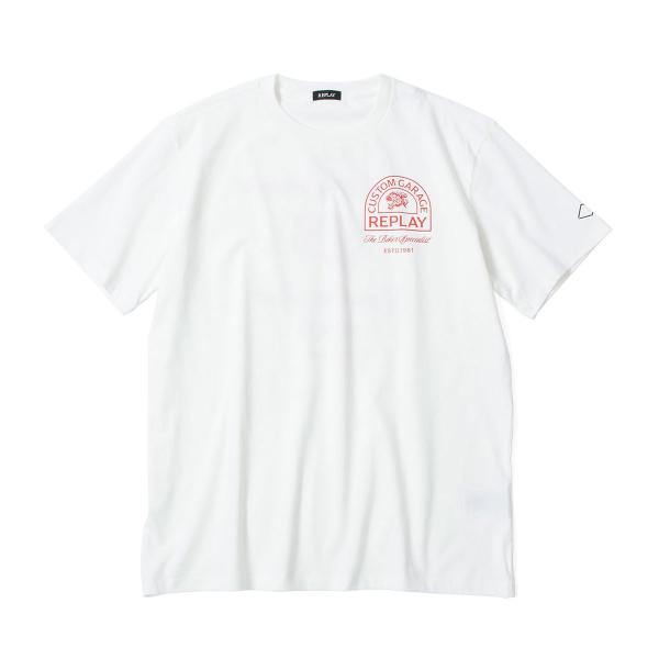 リプレイ Tシャツ カスタムガレージ タイガー プリント バイク ウェア Ｔシャツ トップス REP...