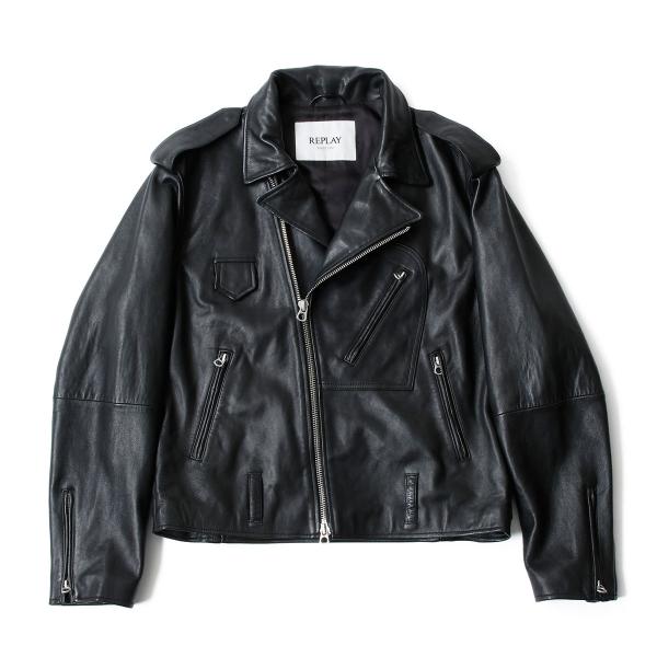 リプレイ ラペルカラー バイカージャケット バイク ウェア アウター REPLAY IKER JAC...