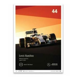 Mercedes AMG Petronas Motorsport 2014 ルイス ハミルトン リミテッド エディション ポスター