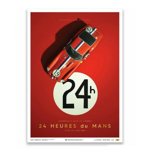 ポスター フェラーリ 250 GTO 1962年 ル・マン24時間レース コレクターズ エディション...