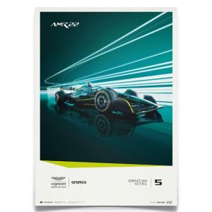 ASTON MARTIN ARAMCO COGNIZANT F1 TEAM セバスチャン ベッテル 2022 リミテッドエディション ポスター