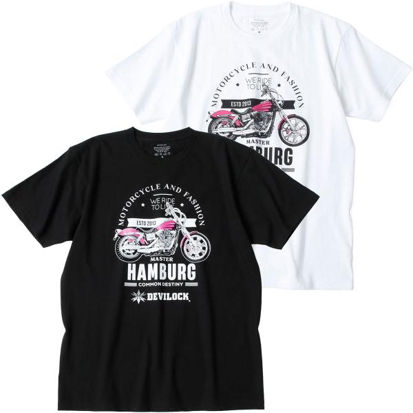 ハンバーグ師匠 x DEVILOCK Tシャツ BIKE TEE バイク ウェア トップス デヴィロ...