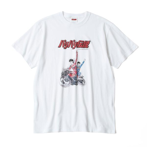 Tシャツ バリバリ伝説 グン＆秀吉Tシャツ バイク ウェア トップス 半袖Tシャツ バリバリ伝説 T...