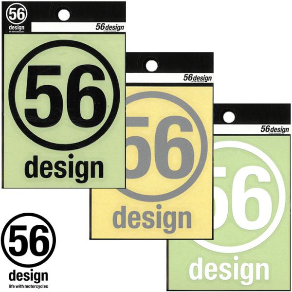 56デザイン ステッカー ロゴステッカー（サークル_80） バイク 雑貨 56design