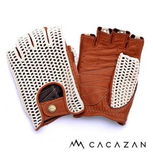 カカザン ドライビンググローブ CACAZAN KNR-071 アイボリー