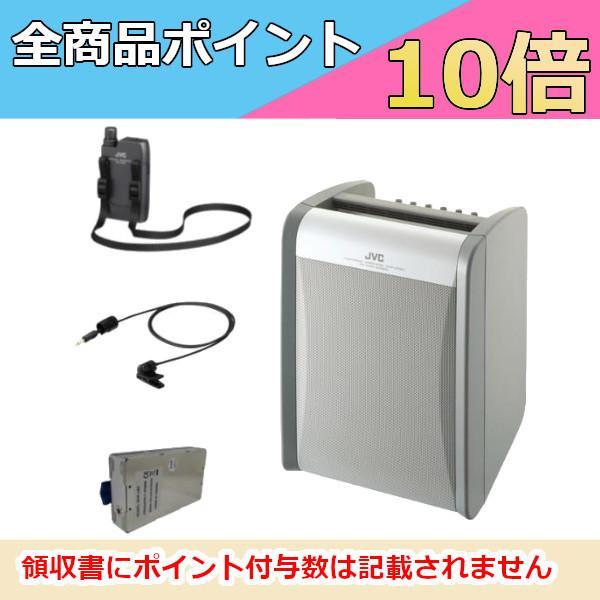 CDプレーヤー搭載ポータブルワイヤレスアンプPE-W50CDB+ペンダント型ワイヤレスマイク増設セッ...