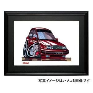 イラスト ボルボ４４０（ワイン）｜motorparade