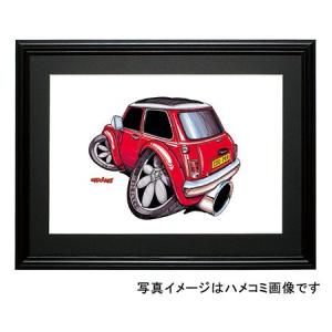 イラスト ミニ・クーパー（赤/白） : MotorParade - 通販 - Yahoo