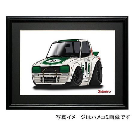 イラスト ハコスカGT-R（緑・No.8）