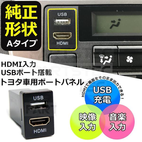 ウィッシュ 20系 トヨタ Aタイプ HDMI USB ポート スイッチ ホール パネル スマホ ナ...
