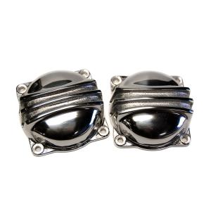 FORK W650用 キャブレタートップカバー 'Sharp Fin' (7137-03)