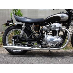 モーターロック製W650/400用 オールドスタイルType1クローム マフラー W650/400用 オールドスタイル手曲げマフラー Type1 クローム「MOTOR ROCK」
