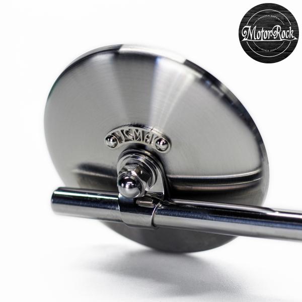 MOTOR ROCK JCMAミラー φ80 ヘアライン 逆ネジ 3. Nickel (MR-HC0...