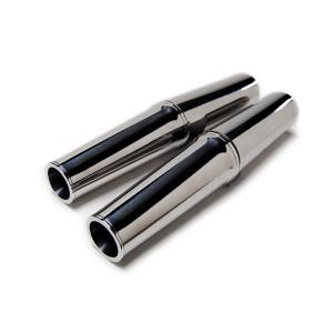 SR400 500 モーターロック製 フォークカバー 仮付けのみ MOTOR ROCK SR400/500用 フロントフォークカバー ヘアライン (MR
