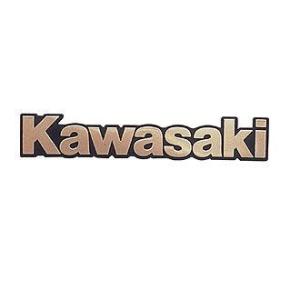 カワサキ純正 汎用 タンクエンブレム(Lサイズ/ゴールド)＿Kawasaki