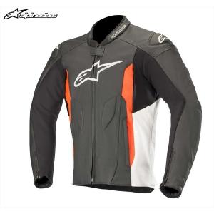 アルパインスターズ FASTER LEATHER JACKET （BLACK WHITE RED F） ファスター レザー ジャケット 正規品 数量限定特価｜motostyle