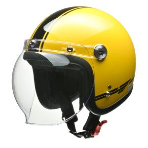 リード工業 x 山城 BC-10 バイク用 ジェット ヘルメット BARTON YELLOW フリー｜motostyle