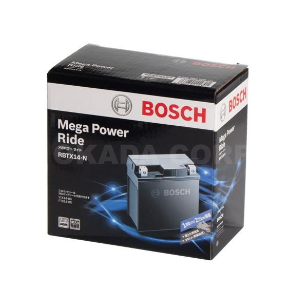 ボッシュ(BOSCH）RBTX14-N バイク用バッテリー メガパワーライド 液入り