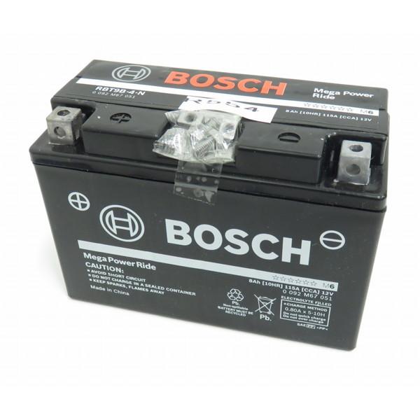 ボッシュ(BOSCH）RBT9B-4-N バイク用バッテリー メガパワーライド 液入り