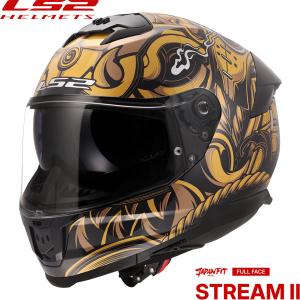 LS2 STREAMII (ストリーム2） フルフェイスヘルメット JAPAN FITモデル SAMURAI-GOLD-BLACK