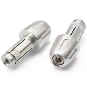 デイトナ 99979 バイク用 バーエンド アルミビレット 汎用 内径φ14-19 スピンナータイプ シルバー