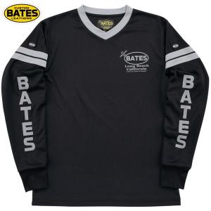 ベイツ BAT-L53M クールテックス Vネック ロングスリーブシャツ（ブラック/グレー）｜motostyle
