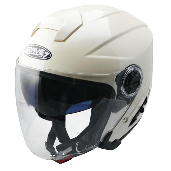 TNK工業 BRAVE-7 インナーバイザー付きジェット BV-7（パールホワイト）