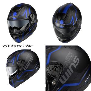 WINS FF-COMFORT GT-Z フルフェイスヘルメット 【マットブラック×レッド Lサイズ】 GTZ