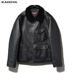 カドヤ(KADOYA) HEAD FACTORY (ヘッドファクトリー) バイク用 レザージャケット DE-MOD ブラック 0820-1 3L｜motostyle