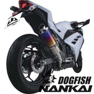 ナンカイ MAX-COMP スリップオンマフラー Ninja250（13-） チタンブルー/ステン NIN-02TS｜motostyle