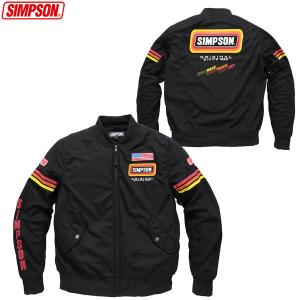 SIMPSON（シンプソン） NSM-C06 ヴィンテージロゴ クールジャケット Black｜motostyle