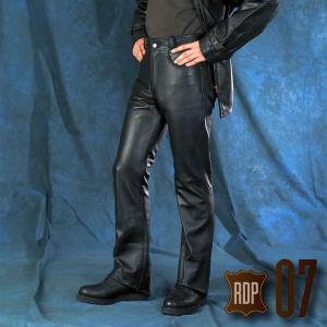 NANKAI（ナンカイ） レザーパンツ ブーツカット 牛革 ブラック RDP-07