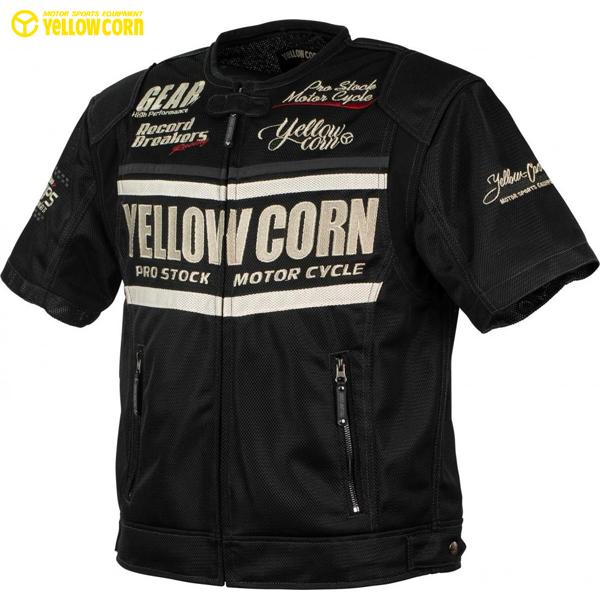 YELLOW CORN（イエローコーン） YMT-007 プロテクティブメッシュTシャツ ブラック-...
