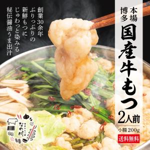 もつ鍋 博多 牛もつ鍋 2人前セット 送料無料 クッキングパパ もつ グルメ 本場 国産 冷凍