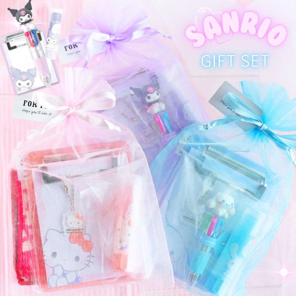 サンリオ オーガンジーギフトセット 文房具 ミニタオル プチギフト メモ帳 スティックのり お返し ...