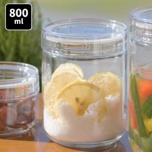 保存容器 容器 チャーミークリアー・タフ 800mL キャニスター キッチンストッカー 小物入れ 入れ物 トライタン ガラス 日本製 広口 中身が分かりやすい