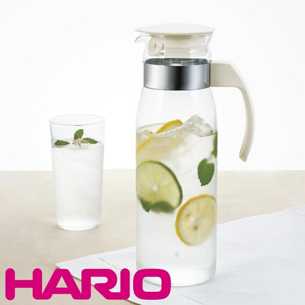 冷水筒 ピッチャー ハリオ 取っ手付冷蔵庫ポット 1本 1400mL 冷茶ポット 冷蔵庫ポットスリム...