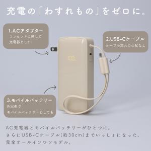 コンセント一体型 モバイルバッテリー 1000...の詳細画像1