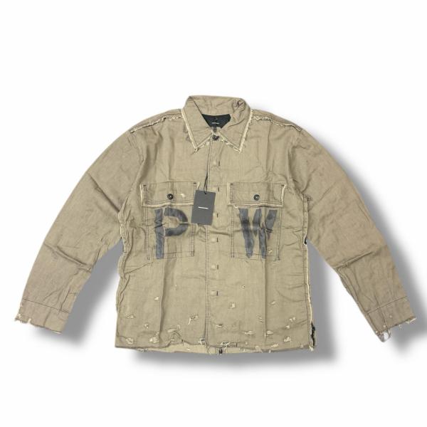 未使用品 MINUS マイナス PW Slash Seam HBT Work Shirt With ...
