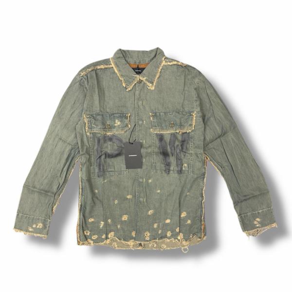 未使用品 MINUS マイナス PW Slash Seam HBT Work Shirt With ...