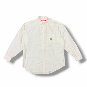 Supreme シュプリーム 24SS Loose Fit Flannel Oxford Shirt ルーズフィットフランネルオックスフォードシャツ 長袖シャツ ホワイト M 13399M