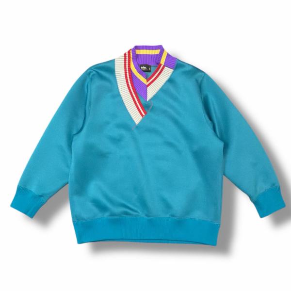kolor P/R/P MIX V-NECK SWEAT ミックスファブリック Vネックスウェット ...