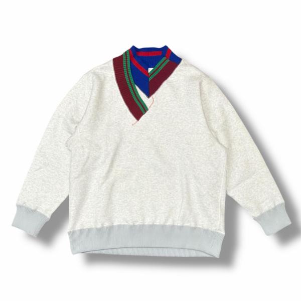 kolor 23AW 襟ドッキングスウェット トレーナー カラー 23WCM-T13206S グレー...