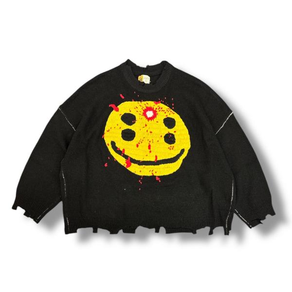 未使用 SAINT MICHAEL  × CPFM 24AW CREW KNT SMILE ニットス...